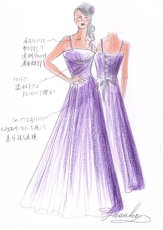 画像14: 【シンプルなのに印象的】ドレープ＆ギャザーの玉虫調フレアーロングドレス (14)