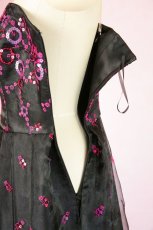 画像19: 数量限定 / リボン付き＆イタリア製オーガンジー使用の2wayフレアーロングドレス (19)