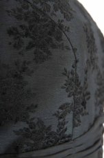 画像14: 1着限定 / ローズ(薔薇)柄カットジャガードの袖付きフレアーロングドレス(ぽわん袖シリーズ) (14)