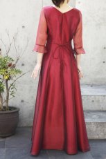 画像2: 閉店セール/訳あり/納期最長3か月/フレアーロングドレス/レッド9号※注意:ドレス丈限界あり (2)